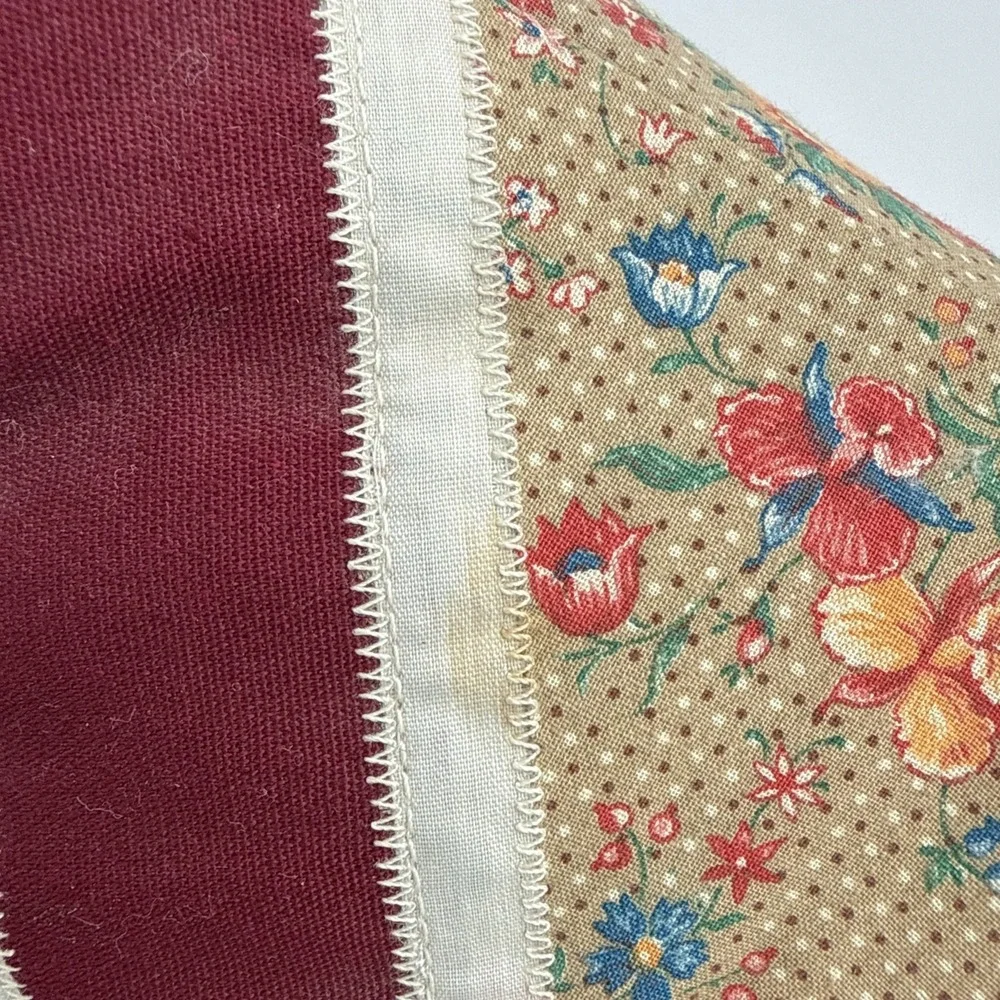 Vtg Handmade Cloth Patchwork Quilted Plush Cottagecore‎ Duck Shelf Sitter Decor